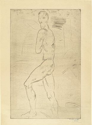 Wilhelm Lehmbruck. Striding Man (Large) (Schreitender Mann, groß). (1914, printed 1920)