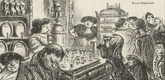 Heinrich Zille. Schnapps Saloon (Schnapsdestille) (plate, folio 33) from the periodical Der Bildermann, vol. 1, no. 16 (November 1916). 1916