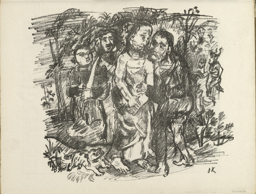 Oskar Kokoschka. Gethsemane (plate, folio 33 verso) from the periodical Der Bildermann, vol. 1, no. 16 (Nov 1916). 1916