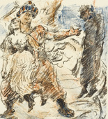 Lovis Corinth. Aline Falls into the Hands of Corsairs (Aline fällt in die Hand der Korsaren) from The Queen of Golconda (Die Königin von Golkonde). (1920/21)