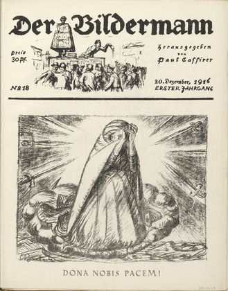 Ernst Barlach. Give Us Peace! (Dona nobis pacem!) (front cover, folio 36) from the periodical Der Bildermann, vol. 1, no. 18 (Dec 1916). 1916