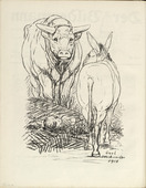 August Gaul. Christmas (Weihnacht) (plate, folio 36 verso) from the periodical Der Bildermann, vol. 1, no. 18 (Dec 1916). 1916