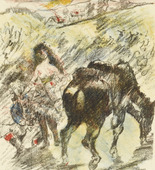 Lovis Corinth. Aline Gives the Thirsty Hunter a Drink (Aline gibt dem durstigen Jäger zu trinken) from The Queen of Golconda (Die Königin von Golkonde). (1920/21)