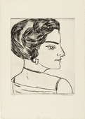 Max Beckmann. Naila in Profile (Portrait of "Frau H.M.") (Naila im Profil [Bildnis Frau H.M.]). (1923, published probably 1923)