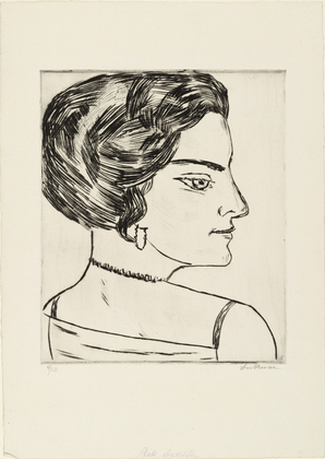 Max Beckmann. Naila in Profile (Portrait of "Frau H.M.") (Naila im Profil [Bildnis Frau H.M.]). (1923, published probably 1923)