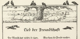 August Gaul. Untitled, illustration to Simon Dach's poem "Song of Friendship" (Lied der Freundschaft) (border, 1st song, folio 39) from the periodical Der Bildermann, supplement to vol. 1, no. 1 (Apr 1916). 1916