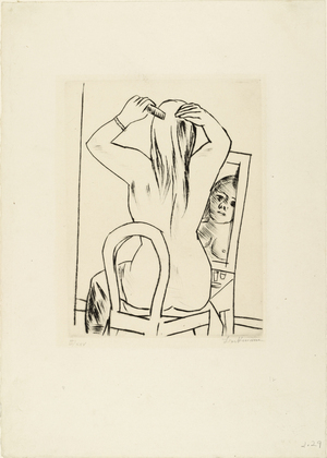 Max Beckmann. Before the Mirror (Vor dem Spiegel). (1923)