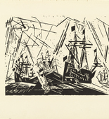 Lyonel Feininger. Hansa Fleet (Hansaflotte) (plate 23) from the illustrated book Deutsche Graphiker der Gegenwart (German Printmakers of Our Time). (1918, published 1920)
