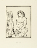 Max Beckmann. Toilette (Before the Mirror) (Toilette [Vor dem Spiegel]). (1923, published 1924)