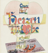 Johannes Itten. Saying (Spruch) from the portfolio New European Graphics, 1st Portfolio: Masters of the State Bauhaus, Weimar, 1921 (Neue europäische Graphik, 1. Mappe: Meister des Staatlichen Bauhauses in Weimar, 1921). (1921)