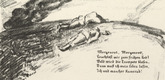 Josef Bato. Untitled, illustration to Wilhelm Hauff's poem "Dawn's Light" (Morgenrot, Morgenrot) (border, 6th song, folio 44) from the periodical Der Bildermann, supplement to vol. 1, no. 11 (Sep 1916). 1916