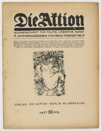 Georg Tappert. Die Aktion, vol. 4, no. 20. May 16, 1914