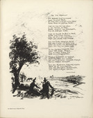 Walther Klemm. Untitled, illustration to Nikolaus Lenau's poem "The Three Gypsies" (Die drei Zigeuner) (border, 7th song, folio 45) from the periodical Der Bildermann, supplement to vol. 1, no. 13 (October 1916). 1916