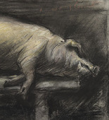 Lovis Corinth. Slaughtered Pig (Geschlachtetes Schwein). (1906-07)