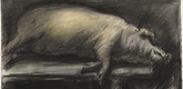 Lovis Corinth. Slaughtered Pig (Geschlachtetes Schwein). (1906-07)