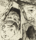 Max Beckmann. Café (Two Old Women in Foreground) (Café [Im Vordergrund zwei alte Frauen]). 1916 (published 1918)