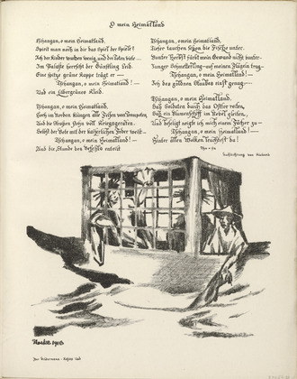 Ottomar Starke. Oh, My Homeland (O mein Heimatland) (tailpiece, folio 46) from the periodical Der Bildermann, supplement to vol. 1, no. 15 (November 1916). 1916
