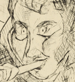 Max Beckmann. Happy New Year 1917 (Prosit Neujahr 1917) for the portfolio Faces (Gesichter). 1917 (published 1919)