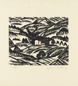Walter Helbig. Landscape (Landschaft) from 16 Woodcuts (16 Holzschnitte). 1912, published 1926