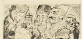 Max Beckmann. Happy New Year 1917 (Prosit Neujahr 1917) for the portfolio Faces (Gesichter). 1917 (published 1919)