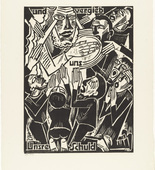 Max Pechstein. And forgive / us / our debts (und vergieb / uns / Unsre Schuld) from The Lord's Prayer (Das Vater Unser). 1921