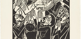 Max Pechstein. And forgive / us / our debts (und vergieb / uns / Unsre Schuld) from The Lord's Prayer (Das Vater Unser). 1921