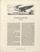 August Gaul. Untitled, illustration to Stefan Zweig's "The Legend of the Third Dove" (headpiece, folio 56) from the periodical Der Bildermann, supplement to vol. 1, no. 17 (Dec 1916). 1916