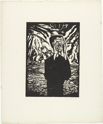 Erich Heckel. Man on a Plain (Mann in der Ebene) from the portfolio Eleven Woodcuts, 1912-1919 (Elf Holzschnitte, 1912-1919). 1917 (published 1921)