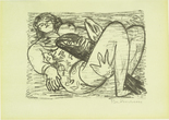 Max Beckmann. Woman with Fish (Frau mit Fisch) from the illustrated book Max Beckmann. (1948, published 1949)