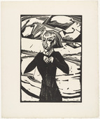 Erich Heckel. Girl by the Sea (Mädchen am Meer) from the portfolio Eleven Woodcuts, 1912-1919 (Elf Holzschnitte, 1912-1919). 1918 (published 1921)