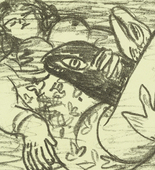 Max Beckmann. Woman with Fish (Frau mit Fisch) from the illustrated book Max Beckmann. (1948, published 1949)