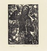 Walter Helbig. Sermon for the Birds (Vogelpredigt) from 16 Woodcuts (16 Holzschnitte). 1916, published 1926