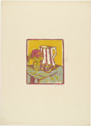 Ernst Ludwig Kirchner. Still Life (Stilleben) from the portfolio Brücke 1908. 1907, published 1908