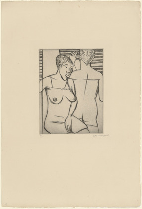 Lasar Segall. Two Women of the Mangue with Blinds (Duas mulheres do Mangue com persiana). (1928)