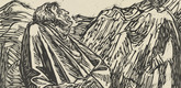 Ernst Barlach. The Rocks (Die Felsen) from The Transformations of God (Die Wandlungen Gottes). (1922, executed 1920-21)