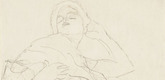 Gustav Klimt. Reclining Woman (Liegender Halbakt). (c. 1917)