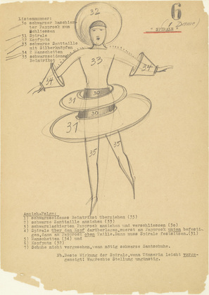 Oskar Schlemmer. Spiral (Spirale) from Notes and Sketches for the Triadic Ballet (Das triadische Ballett). (c. 1938)