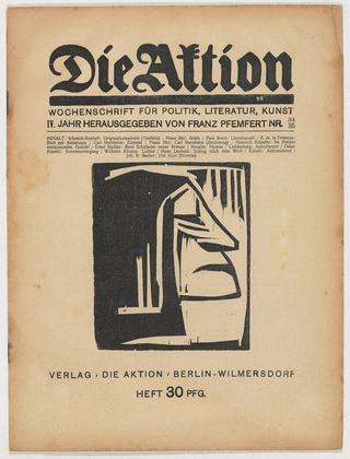 Karl Schmidt-Rottluff. Die Aktion, vol. 4, no. 34/35. August 29, 1914