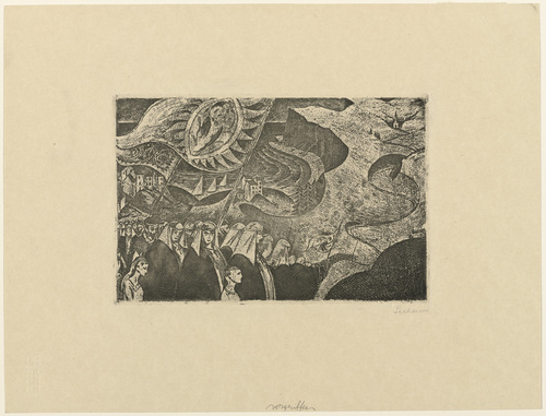 Paul Adolf Seehaus. Pilgrimage (Wallfahrt) from the periodical in portfolio form Die Schaffenden, vol. 1, no. 2. 1917 (executed 1916, published 1919)