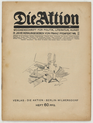 Karl Schmidt-Rottluff. Die Aktion, vol. 4, no. 38/39. September 26, 1914