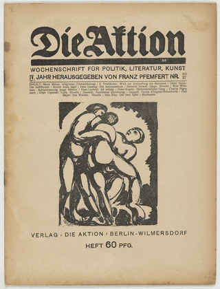 Paul Gangolf. Die Aktion, vol. 4, no. 40/41. October 10, 1914