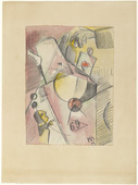 Kurt Schwitters. N Watercolor 1. (The Heart Goes from Sugar to Coffee) (N Aquarell 1. (Das Herz geht vom Zucker zum Kaffee)). 1919