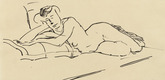 Hans Purrmann. Reclining Nude. 1906