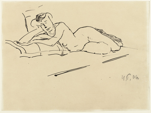 Hans Purrmann. Reclining Nude. 1906
