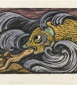 Jakob Steinhardt. Jonah Is Spit Out (Jona wird ausgespuckt). 1951