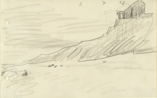 Lyonel Feininger. Cliffs and Sea with Ruins. 1928