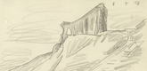 Lyonel Feininger. Ruins on the Cliff. 1928