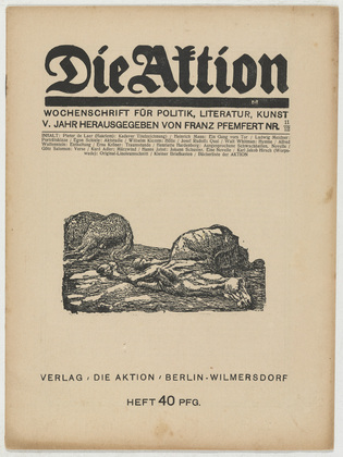 Karl Jacob Hirsch. Die Aktion, vol. 5, no. 11/12. March 13, 1915
