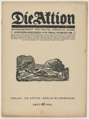 Karl Jacob Hirsch. Die Aktion, vol. 5, no. 11/12. March 13, 1915