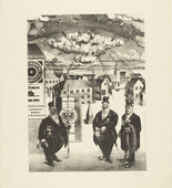 Georg Scholz. Glorification of the Veteran's Association (Apotheose des Kriegervereins). 1921